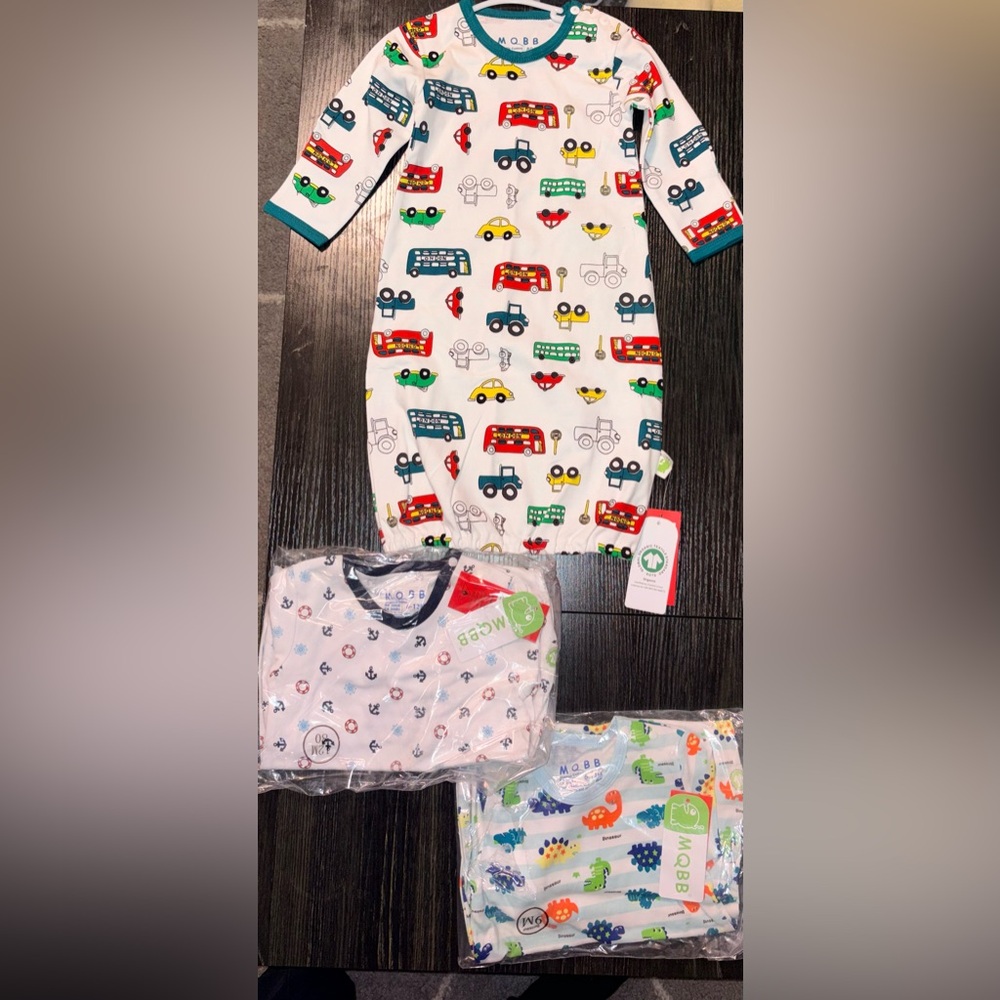Colorful Vehicle Print Baby Romper